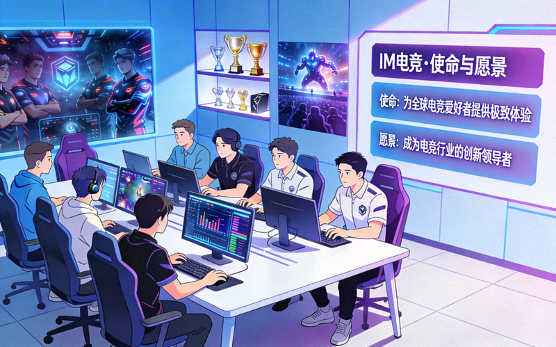 IM电竞团队工作场景与使命愿景展示图